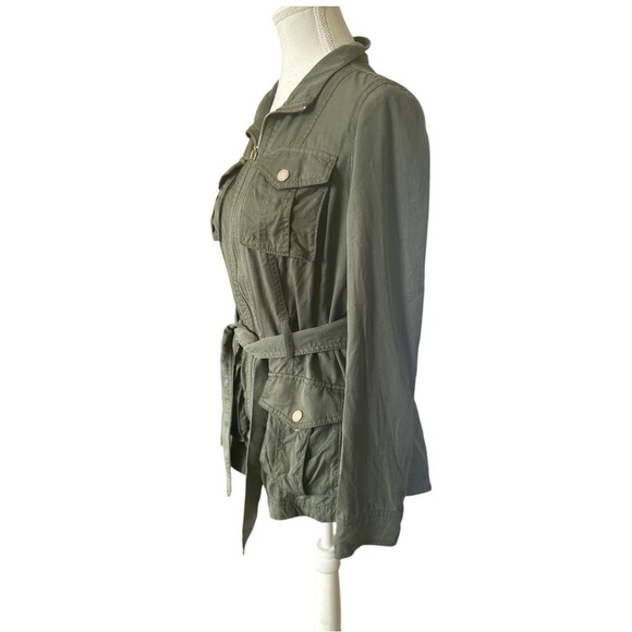 White House Black Market Soft Utility Jacket with Removable Belt Size 4 - Picture 4 of 10